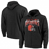 Men's Cleveland Browns G III Sports by Carl Banks Perfect Season Full Zip Hoodie Charcoal,baseball caps,new era cap wholesale,wholesale hats